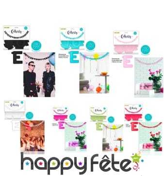 Guirlande Joyeux Anniversaire unie de 2,8 m