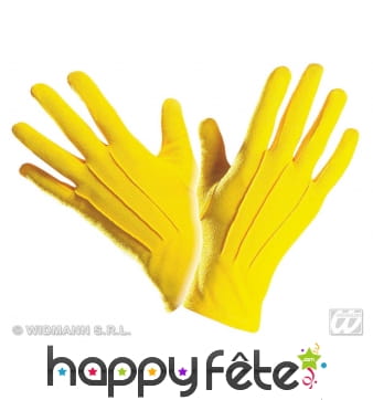 Gants jaunes en polyester de qualité supérieure