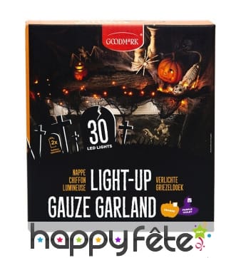 Guirlande LED lumineuse orange pour intérieur