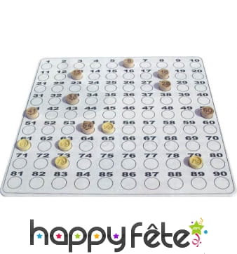Grille loto pour jetons