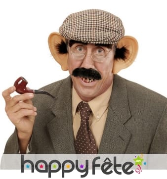 Grandes oreilles poilues sur serre tête