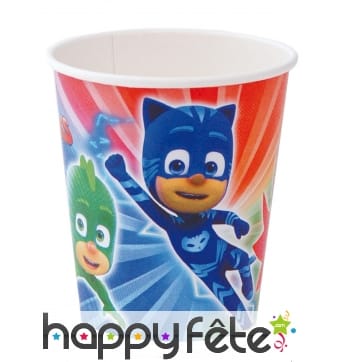 Gobelets Pyjamasques en carton, par 8