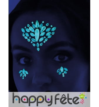 Gemmes phosphorescentes pour visage