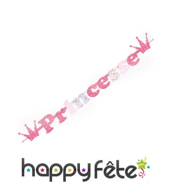 Guirlande Princesse rose articulée de 3m