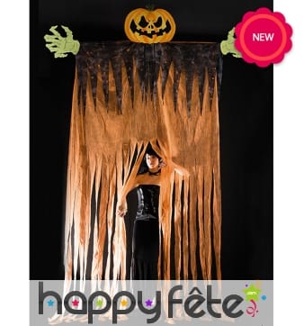 Grand rideau de porte citrouille de 3,5m