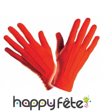 Gants rouges en polyester de qualité supérieure