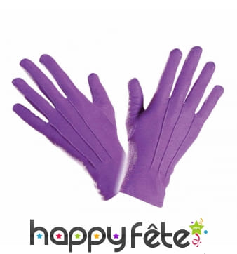 Gants violets en polyester de qualité supérieure