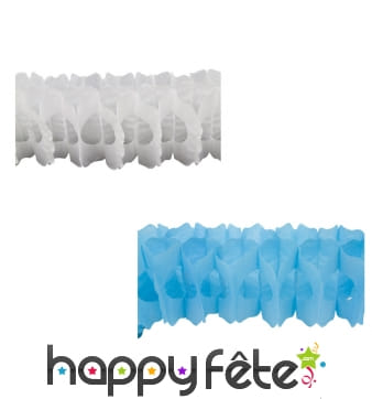 Guirlande zinnia en papier de 15cm, 4m