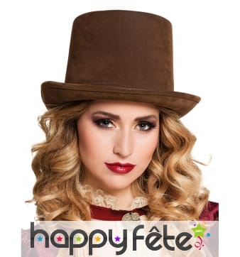 Haut de forme marron Steampunk