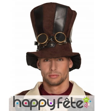 Haut de forme Steampunk lunette d'aviateur