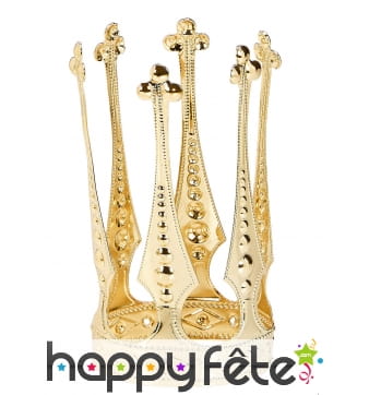 Haute mini couronne dorée de reine pour fille