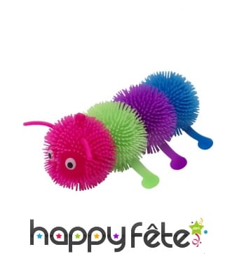 Jouet chenille boulle de poil multi couleurs