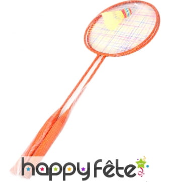 Jeu de badminton; 2 raquettes et volant