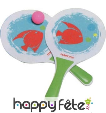 Jeu de beach ball en bois pour enfant