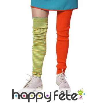 Jambières dépareillées de clown