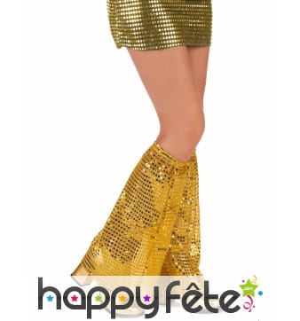 Jambières dorées pailletées