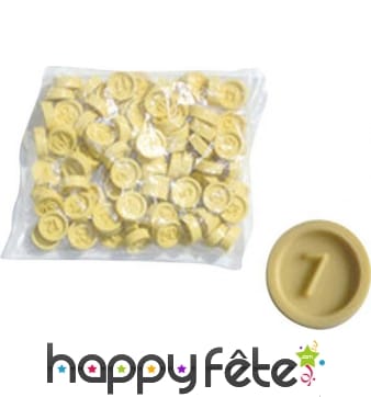 Jetons pour loto en plastique