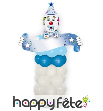 Kit ballons pour créer un grand clown bleu