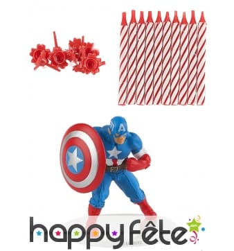 Kit Captain America de décoration de gâteau