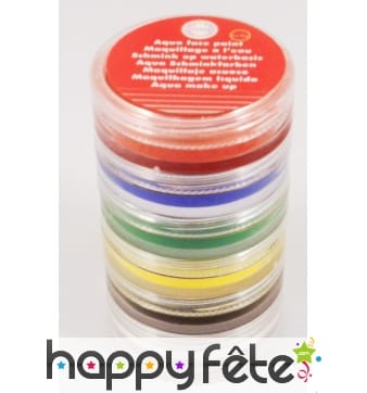 Kit de 6 couleurs de maquillage à l'eau