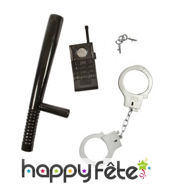 Kit d'accessoires de policier pour enfant