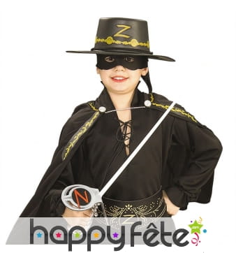 Kit d'accessoires de Zorro pour enfant