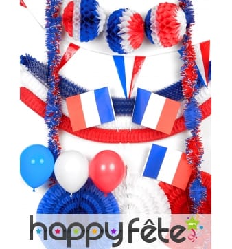 Kit de décoration France bleu blanc rouge