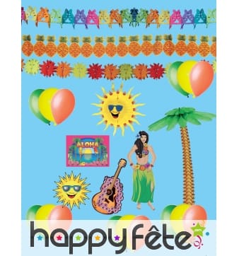 Kit de décorations Hawaïenne