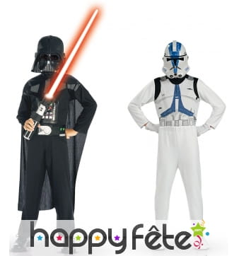 Kit de déguisements Vador et trooper pour enfant
