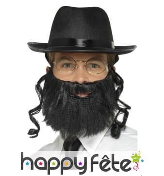 Kit de rabbin chapeau, barbe et accessoires