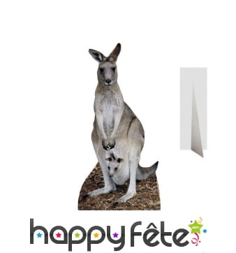 Kangourou et son petit en carton taille réelle