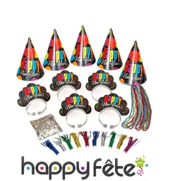 Kit pour fêter le Nouvel an pour 10 personnes