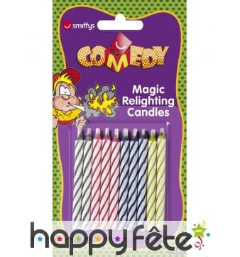 Lot 10 bougies magique