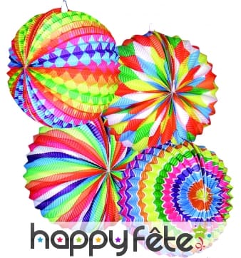 Lampion ballon bariolé