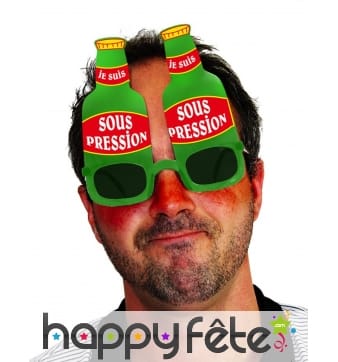 Lunettes bouteille de bière je suis sous pression