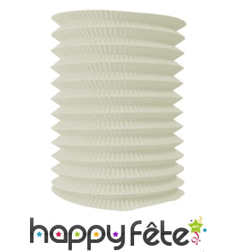 Lampion blanc ivoire cylindrique
