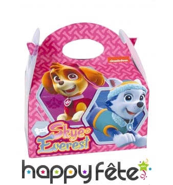 Lunch box Skye et Everest en carton Pat Patrouille