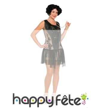 Long collier, boucles d'oreilles à perles beiges