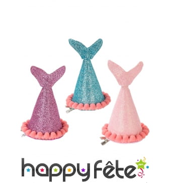 Lot de 3 chapeaux en forme de queue de sirène