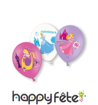 Lot de 6 ballons des Princesses Disney, 28 cm