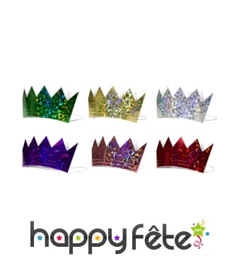Lot de 6 diadèmes multicolores en carton