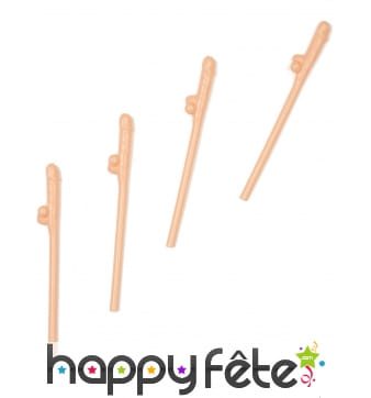 Lot de 6 pailles zizi