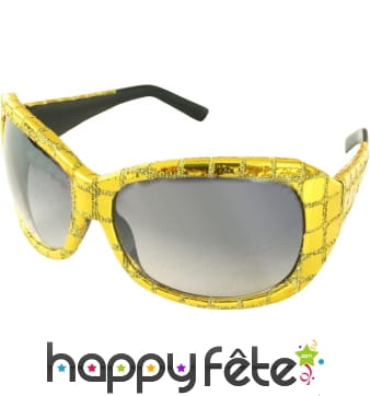 Lunettes disco dorées. uv400