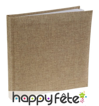 Livre d'or en toile de jute, 24cm