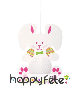 Lapin de Pâques de 35cm à suspendre