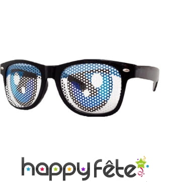 Lunettes de soirée gros yeux imprimés