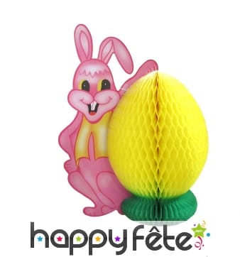 Lapin et oeuf de pâques alvéolé