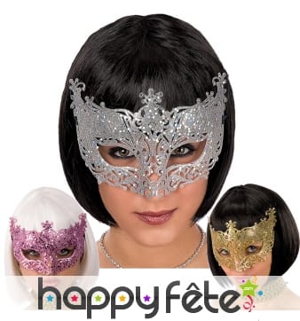 Loup filigrane sertit de paillettes