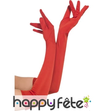 Longs gants rouges de 52cm