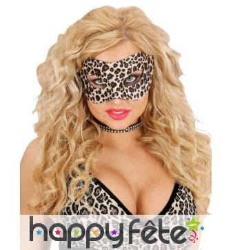 Loup imprimé léopard recouvert de tissu